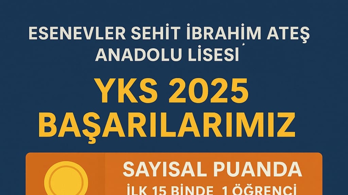  2025 YKS BAŞARI TABLOMUZ